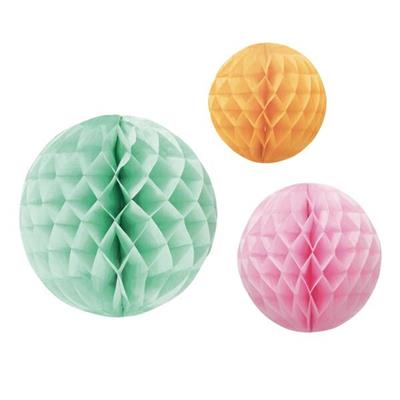 SFERE IN CARTA NIDO D'APE 3 PZ MACARON 30/25/20 CM