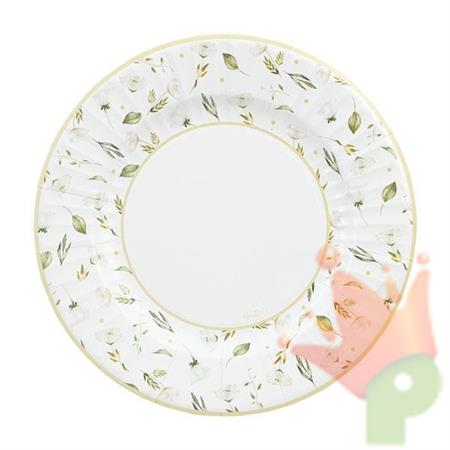 PIATTI IN CARTA DANZA DEI FIORI 8 PZ 27 CM