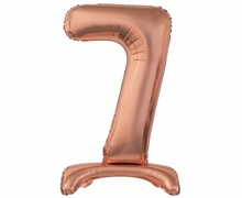 PALLONCINO MYLAR NUMERO 7 30INCH-74CM ROSA GOLD AD ARIA