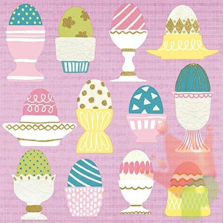 TOVAGLIOLI 3V 33X33 EGGS IN CUPS ROSE 20PZ