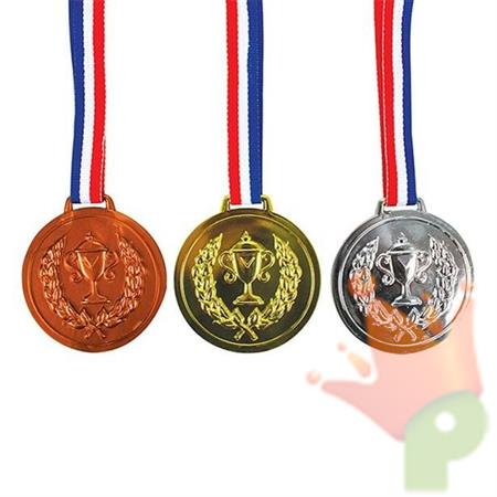MEDAGLIE COLOR ORO ARGENTO E BRONZO 3PZ