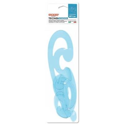 SET CURVILINEE BLU TECHNOSCHOOL 3PZ ARDA