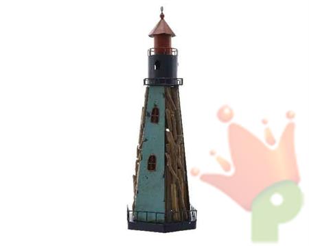 FARO IN FERRO CON LEGNO 20X18X60CM