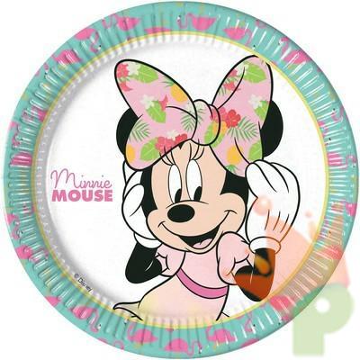 PIATTO 23CM MINNIE TROPICAL 8PZ