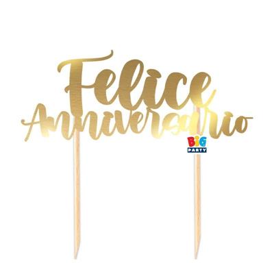 CAKE TOPPER ITALIC FELICE ANNIVERSARIO