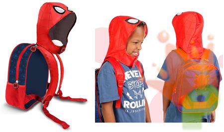 ZAINO CON CAPPUCCIO SPIDERMAN 26X31X11 CM