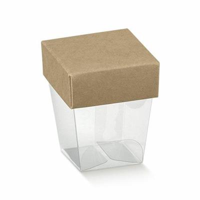 BICCHIERINO CON COPERCHIO 33X33X50 AVANA 10PZ