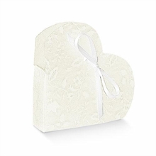 SCATOLINA CUORE 50X25 MM HARMONY BIANCO 10PZ