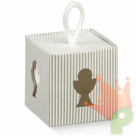 SCATOLINA CON COPERCHIO CALICE TORTORA MILLERIGHE 10PZ