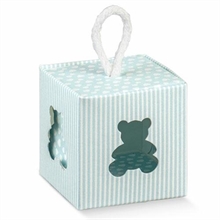 SCATOLINA CON COPERCHIO 50X50X50 ORSETTO MILLERIGHE AZZURRO 10PZ