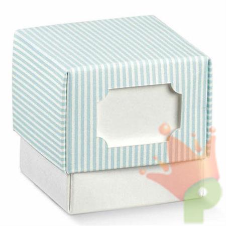 SCATOLINA FLEUR 50X50X50 MILLE RIGHE AZZURRO 10PZ