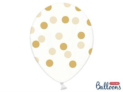 PALLONCINI 12INCH TRASPARENTE POIS 6PZ