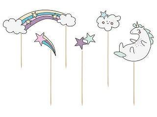 CAKE TOPPER UNICORNO 13-23,5CM 5PZ
