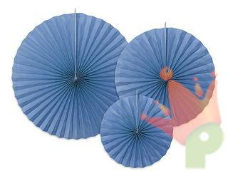 ROSONI DECORATIVI BLU 40/32/23CM 3pz