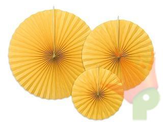 ROSONI DECORATIVI GIALLO 40/32/23CM 3pz