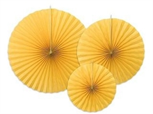 ROSONI DECORATIVI GIALLO 40/32/23CM 3pz
