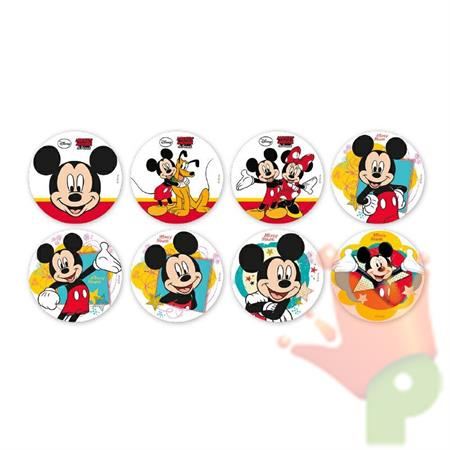 DISCHETTI IN ZUCCHERO PER CUPCAKES D. 3,4CM TOPOLINO 16PZ