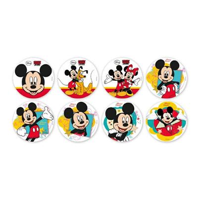 DISCHETTI IN ZUCCHERO PER CUPCAKES D. 3,4CM TOPOLINO 16PZ