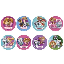 DISCHETTI IN ZUCCHERO PER CUPCAKES D. 3,4CM PAW PATROL GIRL 16PZ