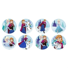 DISCHETTI IN ZUCCHERO PER CUPCAKES D. 3,4CM FROZEN 16PZ