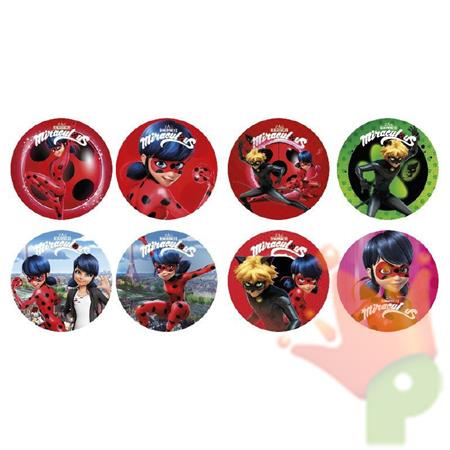 DISCHETTI IN ZUCCHERO PER CUPCAKES D. 3,4CM LADYBUG 16PZ