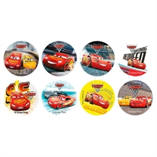 DISCHETTI IN ZUCCHERO PER CUPCAKES D. 3,4CM CARS 3 16PZ