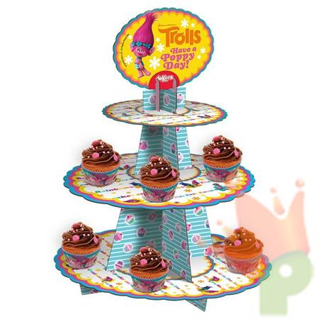 ALZATINA PER CUPCAKE 3 RIPIANI 32,7CM TROLLS