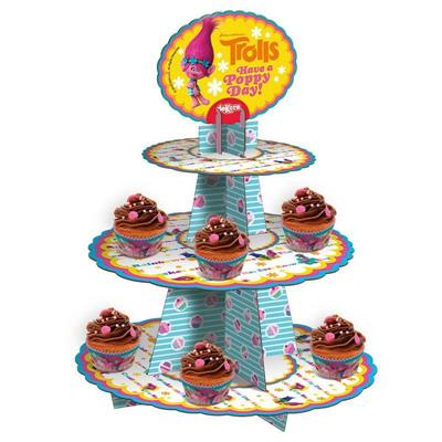 ALZATINA PER CUPCAKE 3 RIPIANI 32,7CM TROLLS