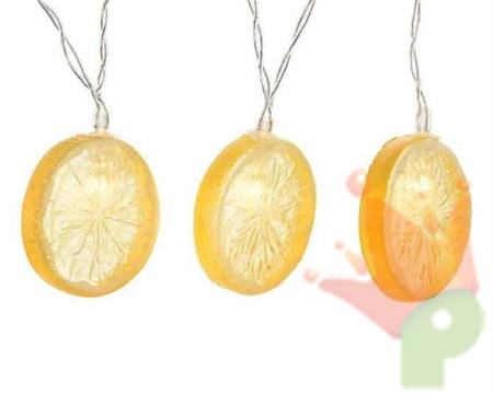 LAMPADINE FORMA LIMONE LED MT1,35X10L BIANCO CALDO