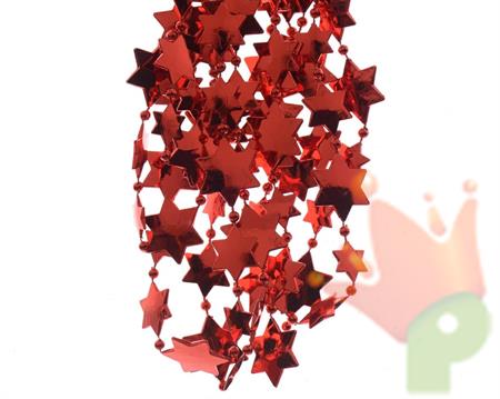 GHIRLANDA STELLE ROSSO 270CM