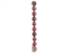 PALLINE DI NATALE ROSA ANTICO 6 CM TUBO DA 10 PZ
