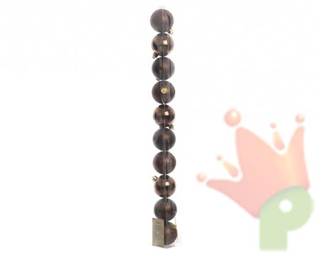 PALLINE DI NATALE MARRONE 6 CM CONFEZIONE 10 PZ