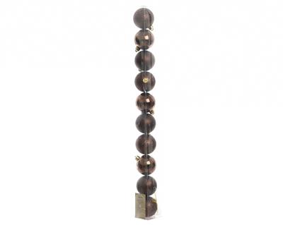 PALLINE DI NATALE MARRONE 6 CM CONFEZIONE 10 PZ
