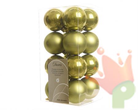 PALLE PER ALBERO VERDE OLIVA 16 PZ dia4cm