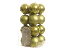 PALLE PER ALBERO VERDE OLIVA 16 PZ dia4cm