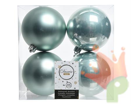 PALLINE DI NATALE EUCALIPTO 10 CM CONFEZIONE 4 PZ