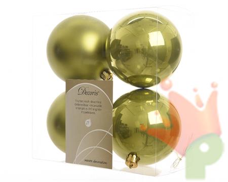 PALLINA PER ALBERO 4 PZ VERDE dia10cm