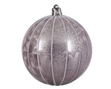 PALLINA DI NATALE ROSA DECORATA 8 CM