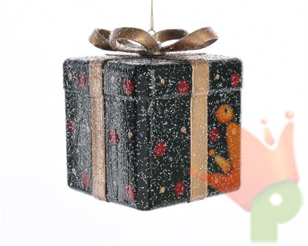 DECORAZIONE PENDENTE SCATOLA REGALO 9x8.5x11cm