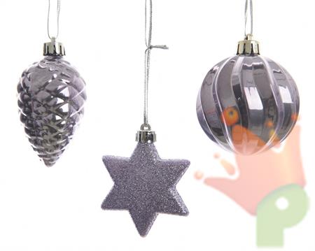 DECORAZIONE PENDENTE LILLA 3 PZ ASS