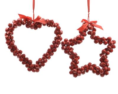 DECORAZIONE CUORE SONAGLI  dia35x4cm
