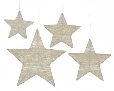DECORAZIONE PENDENTE STELLA D. 40CM BIANCA