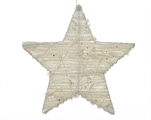 DECORAZIONE PENDENTE STELLA BIANCA  dia15cm