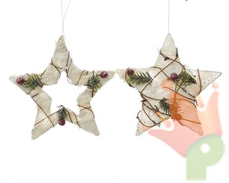 DECORAZIONE PENDENTE SRELLA DECORATA  dia15cm