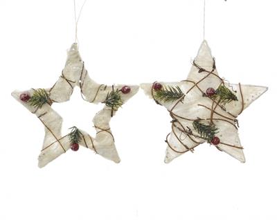 DECORAZIONE PENDENTE SRELLA DECORATA  dia15cm