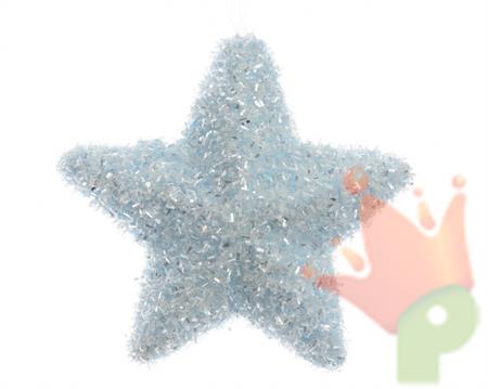 PENDENTE FORMA STELLA CELESTE 4x12x12cm