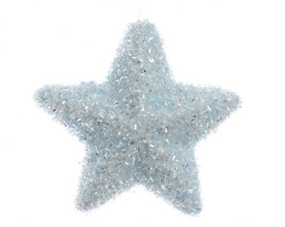PENDENTE FORMA STELLA CELESTE 4x12x12cm