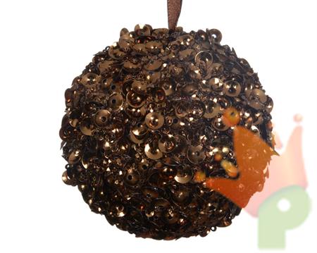 PALLINA DIA.8 GLITTER MARRONE