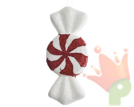 DECORAZIONE PENDENTE CARAMELLA BICOLOR  3x29x14cm