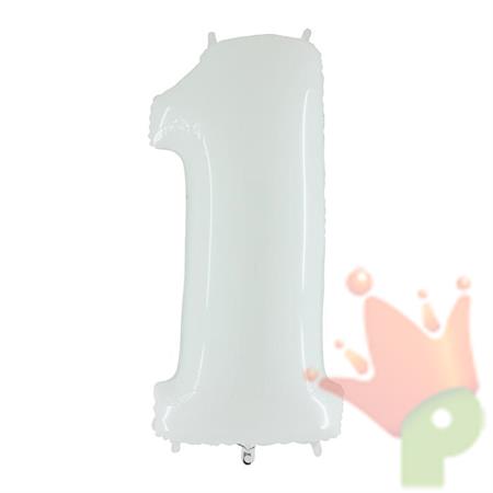 NUMERO 1 MAXI BIANCO FLUO' 102CM 5PZ